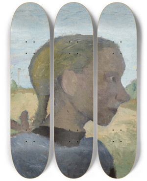 Triptych art skateboard deck of Paula Modersohnbecker Portrait Of A Girl by Paula Modersohn-Becker (1876-1907) Triptych art skateboard deck of Paula Modersohnbecker Portrait Of A Girl by Paula Modersohn-Becker (1876-1907)