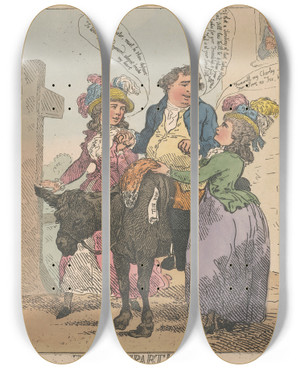 Triptych art skateboard deck of Thomas Rowlandson The Departure by Thomas Rowlandson (1756-1827) Triptych art skateboard deck of Thomas Rowlandson The Departure by Thomas Rowlandson (1756-1827)