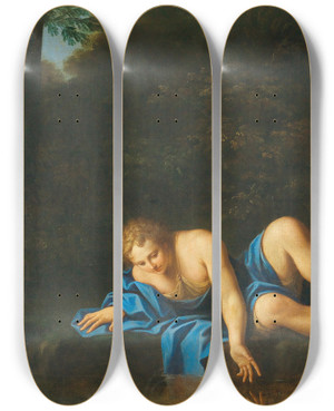 Triptych art skateboard deck of Marcantonio Franceschini Narcissus by Marcantonio Franceschini (1648-1729) Triptych art skateboard deck of Marcantonio Franceschini Narcissus by Marcantonio Franceschini (1648-1729)
