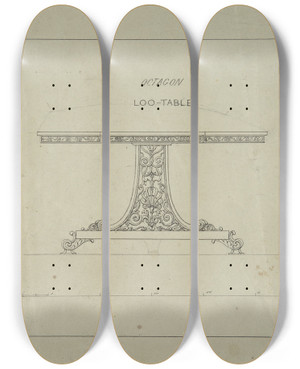 Triptych art skateboard deck of Robert William Hume Design For Lootable by Robert William Hume (1816-1904)
