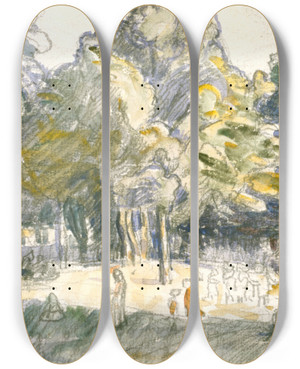 Triptych art skateboard deck of Henriedmond Cross Study For Le Ranelagh by Henri-Edmond Cross (1856-1910) Triptych art skateboard deck of Henriedmond Cross Study For Le Ranelagh by Henri-Edmond Cross (1856-1910)