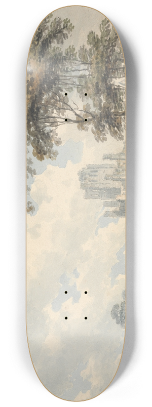 Edward Dayes - Kelso Abbey, Rosburghshire 8.25 inch art skate deck