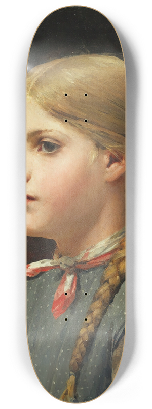 Albert Anker - Portrait Of A Girl 8.25 inch art skate deck Albert Anker - Portrait Of A Girl 8.25 inch art skate deck
