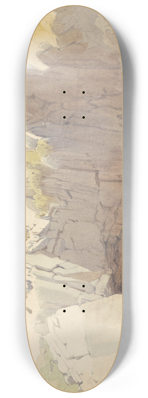 Edward Duncan - Study of Rocks at Mumbles 8.25 inch art skate deck