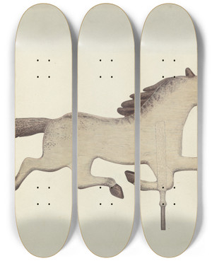 Triptych art skateboard deck of Robert Pohle Weather Vane_3 by Robert Pohle