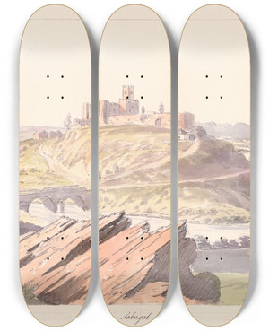 Triptych art skateboard deck of Charles Hamilton Smith Sabugal by Charles Hamilton Smith (1776-1859) Triptych art skateboard deck of Charles Hamilton Smith Sabugal by Charles Hamilton Smith (1776-1859)