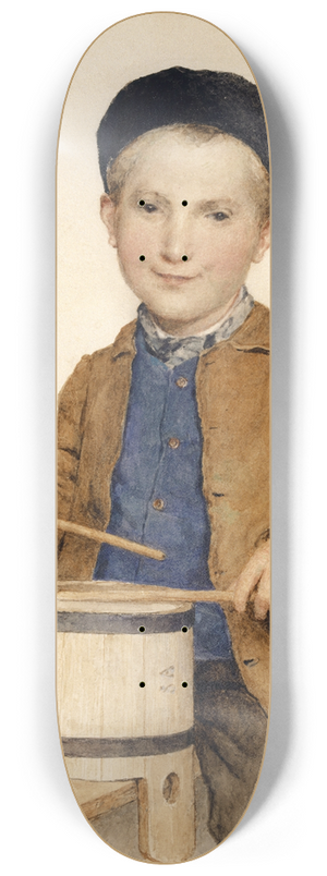 Albert Anker - Trommelnder Knabe 8.25 inch art skate deck