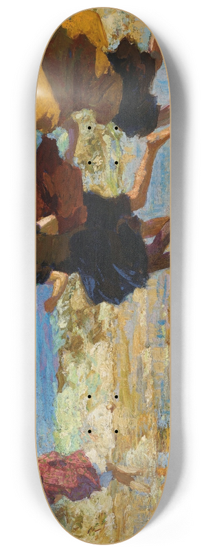 Edward Henry Potthast - On the Beach 8.25 inch art skate deck