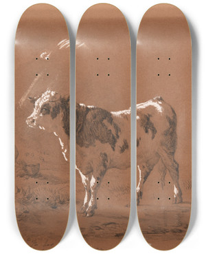 Triptych art skateboard deck of Jacquesraymond Brascassat Vache by Jacques Raymond Brascassat (1804-1867) Triptych art skateboard deck of Jacquesraymond Brascassat Vache by Jacques Raymond Brascassat (1804-1867)