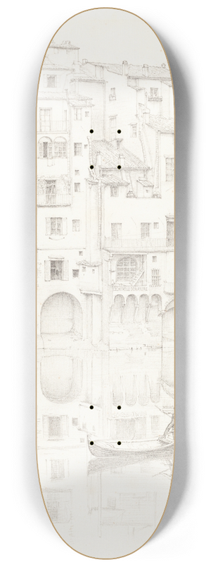Edward John Poynter - A View of the Arno, Florence 8.25 inch art skate deck Edward John Poynter - A View of the Arno, Florence 8.25 inch art skate deck