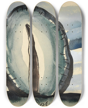 Triptych art skateboard deck of Arthur Dove Tree by Arthur Dove (1880-1946)