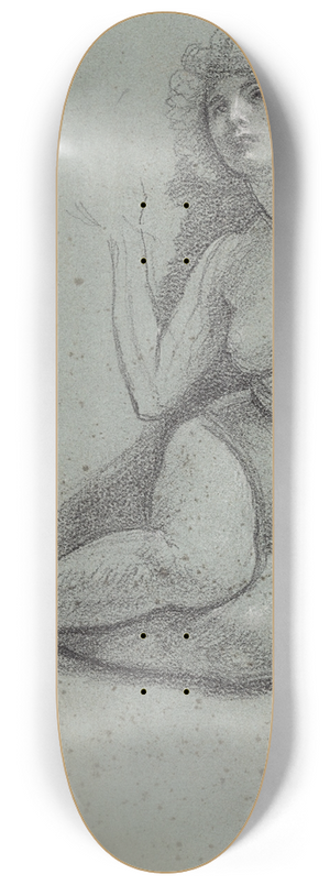 Edward John Poynter - Study for At Low Tide 8.25 inch art skate deck