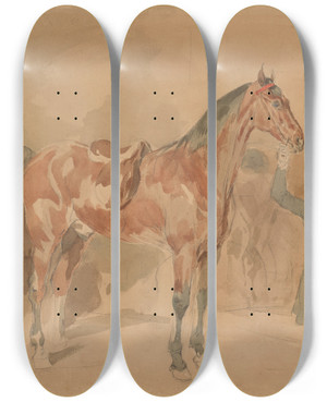 Triptych art skateboard deck of Piotr Michaowski Horseman With A Horse by Piotr Michalowski (1800-1855) Triptych art skateboard deck of Piotr Michaowski Horseman With A Horse by Piotr Michalowski (1800-1855)