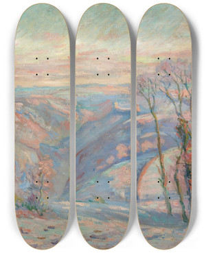 Triptych art skateboard deck of Armand Guillaumin Gele Blanche Au Village De Crozant by Armand Guillaumin (1841-1927) Triptych art skateboard deck of Armand Guillaumin Gele Blanche Au Village De Crozant by Armand Guillaumin (1841-1927)