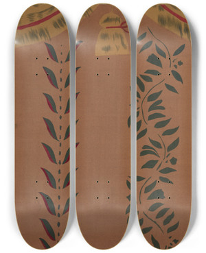 Triptych art skateboard deck of Michael Lauretano Wall Stencil by Michael Lauretano