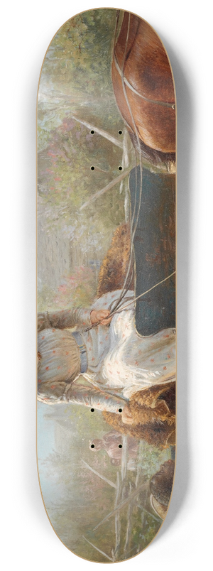 Edward Lamson Henry - The Message 8.25 inch art skate deck