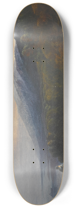 Edward Lear - A View Of Mount Athos And The Pantokrator Monastery, Greece 8.25 inch art skate deck