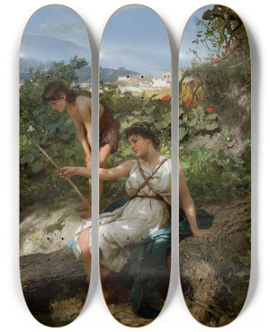 Triptych art skateboard deck of Henryk Siemiradzki Roman Idyll Fishing by Henryk Siemiradzki (1843-1902) Triptych art skateboard deck of Henryk Siemiradzki Roman Idyll Fishing by Henryk Siemiradzki (1843-1902)