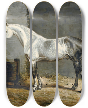 Triptych art skateboard deck of Alexander Dmitrievich Chirkin Granit_1 by Alexander Dmitrievich Chirkin (1897)
