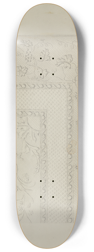 Edward L. Loper - White Quilted Coverlet 8.25 inch art skate deck