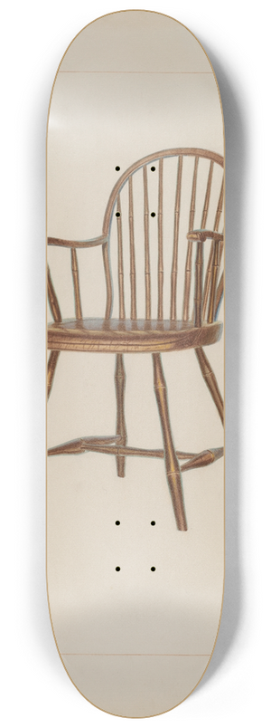 Edward L. Loper - Windsor Bamboo-turned Chair 8.25 inch art skate deck Edward L. Loper - Windsor Bamboo-turned Chair 8.25 inch art skate deck