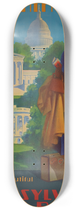 Edward Mason Eggleston - Washington, Pennsylvania Railroad 8.25 inch art skate deck