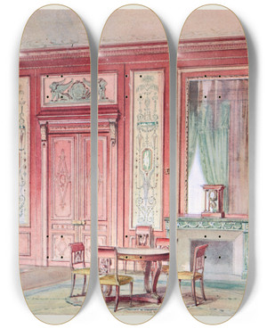 Triptych art skateboard deck of Georges Rmon Salon Empire_2 by Georges Remon (1889-1963) Triptych art skateboard deck of Georges Rmon Salon Empire_2 by Georges Remon (1889-1963)