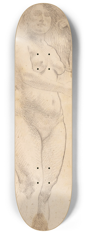Albert Besnard - Etude de femme pour La Plastique, plafond du vestibule du Petit Palais 8.25 inch art skate deck