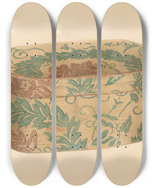 Triptych art skateboard deck of Dorothy Dwin Bandbox_2 by Dorothy Dwin