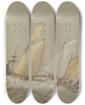 Triptych art skateboard deck of Joseph Mallord William Turner Shipping by Joseph Mallord William Turner (1775-1851) Triptych art skateboard deck of Joseph Mallord William Turner Shipping by Joseph Mallord William Turner (1775-1851)