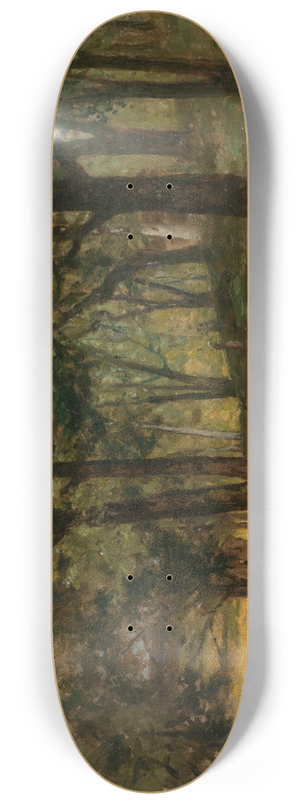 Edward Mitchell Bannister - Untitled (landscape with trees) 8.25 inch art skate deck