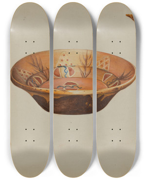 Triptych art skateboard deck of Anna Aloisi Pa German Bowl by Anna Aloisi