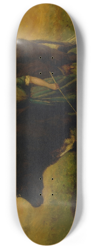 Edward Mitchell Bannister - Untitled (woman walking with cow) 8.25 inch art skate deck