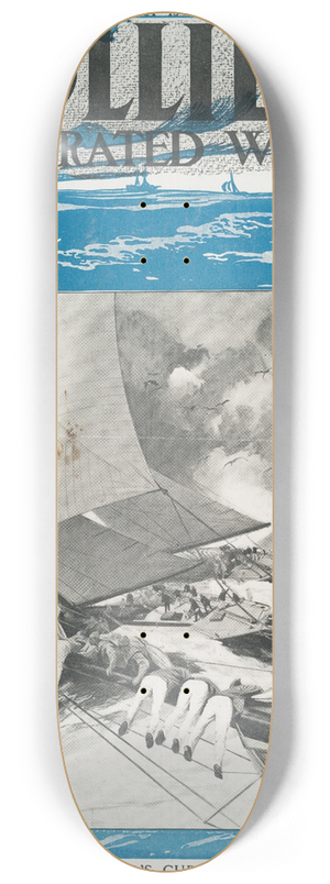 Edward Penfield - Colliers Illustrated Weekly, Trying Out The Americas Cup Defenders Off Newport 8.25 inch art skate deck Edward Penfield - Colliers Illustrated Weekly, Trying Out The Americas Cup Defenders Off Newport 8.25 inch art skate deck