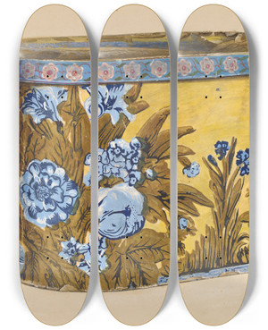Triptych art skateboard deck of Joseph Rothenberg Bandbox_4 by Joseph Rothenberg