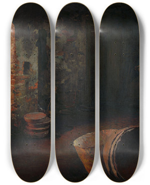Triptych art skateboard deck of Dominik Skuteck Resting Cauldron Makers by Dominik Skutecky (1849-1921) Triptych art skateboard deck of Dominik Skuteck Resting Cauldron Makers by Dominik Skutecky (1849-1921)