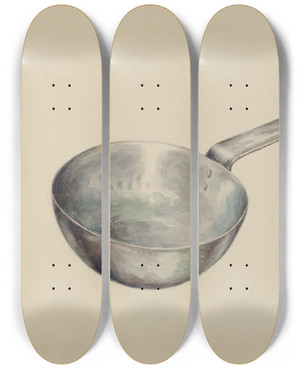 Triptych art skateboard deck of Charles Moss Skimmer_2 by Charles Moss
