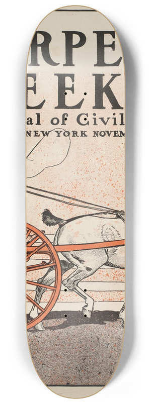 Edward Penfield - Harpers weekly, a journal of civilization 8.25 inch art skate deck