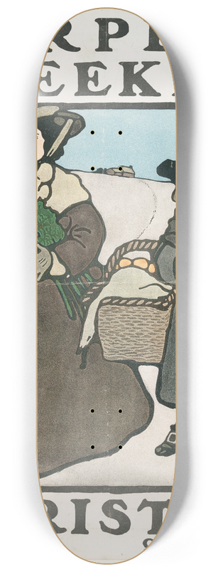 Edward Penfield - Harpers Weekly, Christmas 1899 8.25 inch art skate deck Edward Penfield - Harpers Weekly, Christmas 1899 8.25 inch art skate deck