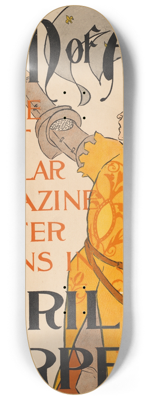 Edward Penfield - Joan of Arc, April Harpers 8.25 inch art skate deck Edward Penfield - Joan of Arc, April Harpers 8.25 inch art skate deck