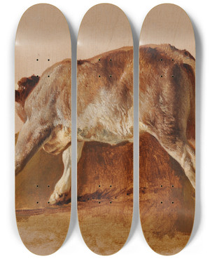 Triptych art skateboard deck of Jacquesraymond Brascassat Jeune Veau by Jacques Raymond Brascassat (1804-1867) Triptych art skateboard deck of Jacquesraymond Brascassat Jeune Veau by Jacques Raymond Brascassat (1804-1867)