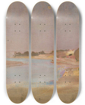 Triptych art skateboard deck of Jan Cigliski River Landscape From The Journey To India by Jan Ciaglinski (1858-1913) Triptych art skateboard deck of Jan Cigliski River Landscape From The Journey To India by Jan Ciaglinski (1858-1913)