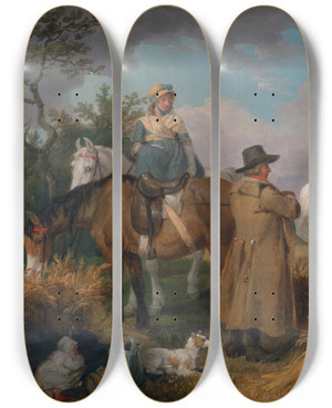Triptych art skateboard deck of James Ward The Reapers by James Ward (1769-1859) Triptych art skateboard deck of James Ward The Reapers by James Ward (1769-1859)