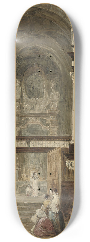 Edward Pritchett - The interior of Santa Maria Gloriosa Del Frari, Venice 8.25 inch art skate deck