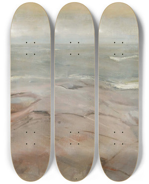 Triptych art skateboard deck of Magnus Enckell Seaside Landscape From Suursaari Island by Magnus Enckell (1870-1925)