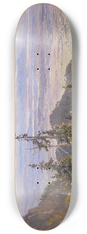 Edward Theodore Compton - An der Benediktenwand (Blick auf Schlehdorf und den Kochelsee) 8.25 inch art skate deck