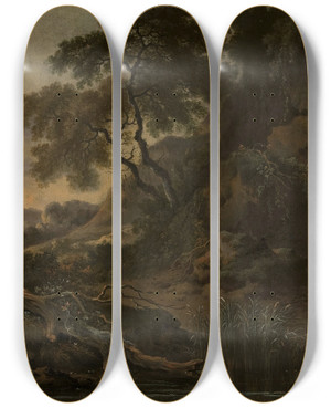 Triptych art skateboard deck of Jan Wijnants Landscape_4 by Jan Wijnants (1632-1684) Triptych art skateboard deck of Jan Wijnants Landscape_4 by Jan Wijnants (1632-1684)