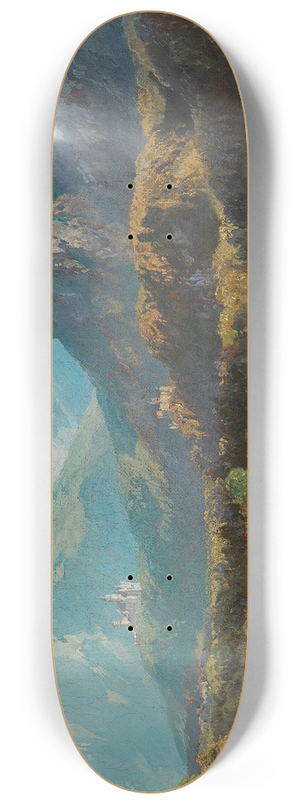 Edward Theodore Compton - A View of Neuschwanstein 8.25 inch art skate deck