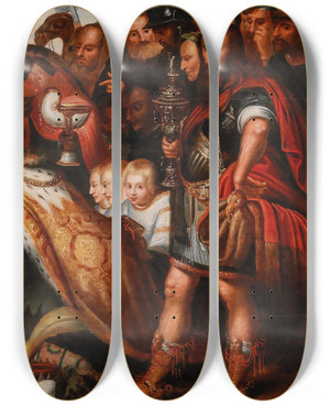 Triptych art skateboard deck of Workshop Of Artus Wolffort The Adoration Of The Magi by Workshop Of Artus Wolffort (1581-1641)