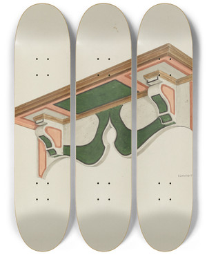 Triptych art skateboard deck of Edward Jewett Wall Bracket Ecclesiastical_2 by Edward Jewett (20-) Triptych art skateboard deck of Edward Jewett Wall Bracket Ecclesiastical_2 by Edward Jewett (20-)